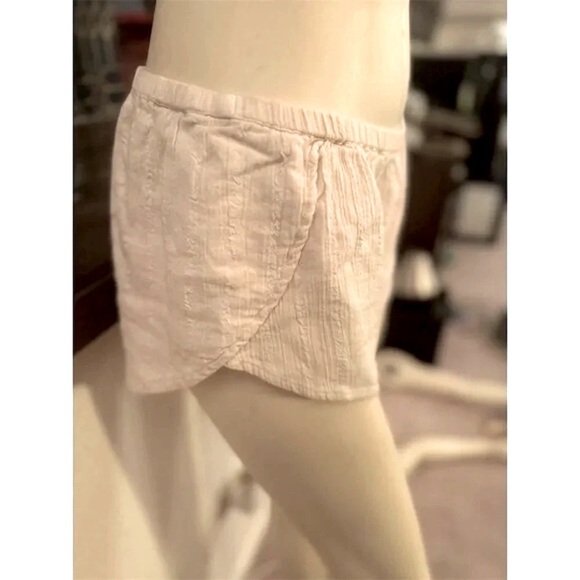Billabong Bundle Peach Pin Stripe & White Organic Cotton Gauze Beach Shorties L - Picture 2 of 15